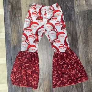 Girls Santa bell bottoms
